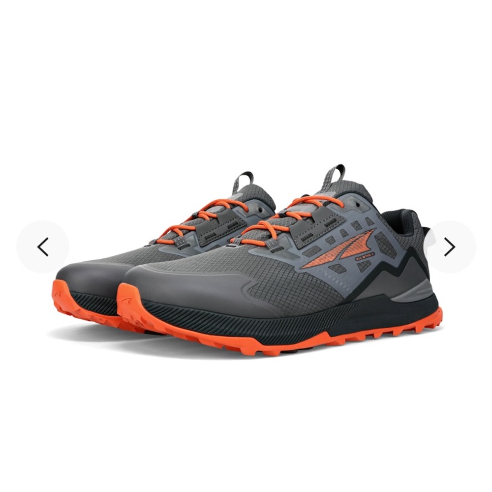 ALTRA Mens Lone Peak All-Weather 2 Low - Size 12 - Gray/Orange